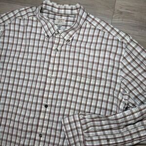 Filson Mens Brown Plaid Button Down Long Sleeve‎ Casual Shirt Pocket Size L